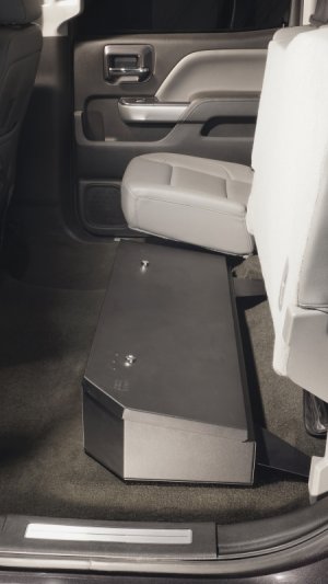 GMC Sierra 2500HD Underseat Lockbox - Rear 60% Bench Seat - Tuffy Products - 2/3 Length with Keyed Lock - Black - `07-`19